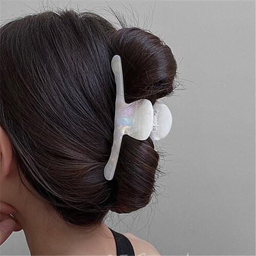 2021 Korea New Hairpins Accessories Acrylic Hollow Lovely Crab hair Claw clips For Women Girls Fashion Headdress Trend Jewelry