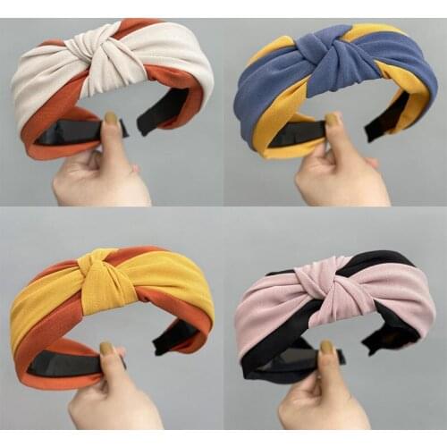 Popular Top Knotted Headband for Women Girls Headdress Elegant Mesh Head Hoop Beautiful Floral Print Cloth Hairband Accessories