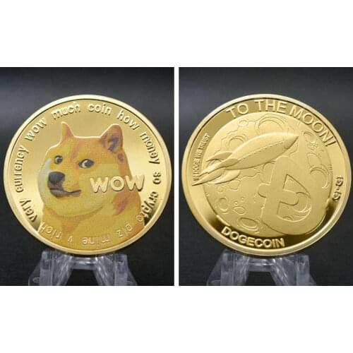 Gold/Silver Plated Ethereum Ripple Bitcoin Dogecoin TRX Ada Cardano QTUM IOTA BNB Binance Digital Currency Commemorative Coins