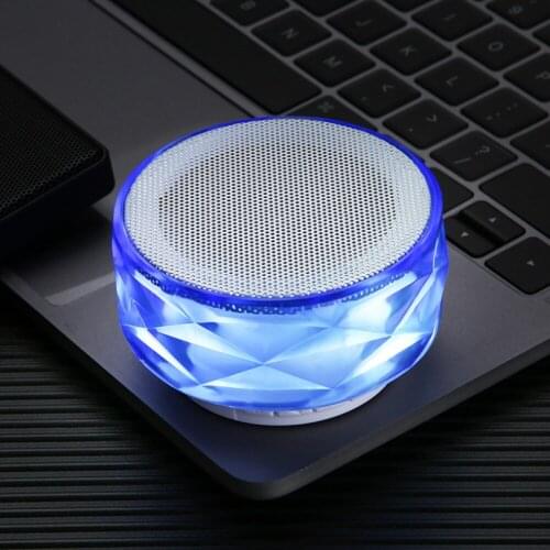SOUMETIN Mini Color Lamp Wireless Speaker High Volume Subwoofer Portable Outdoor Music Small Steel Gun Bluetooth Speaker