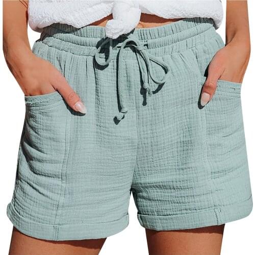 Casual Shorts Women Summer High-waisted Shorts Wide-leg Pleated Shorts With Loose Cuffs Femme Street