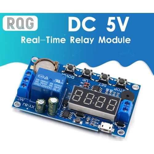 DC 5V Real time Timing Delay Timer Relay Module Switch Control Clock Synchronization Multiple mode control Wiring diagram