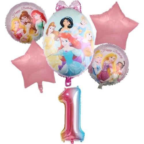 Disney Princess Snow White Cinderella Theme Balloons Birthday Party decorations Kids Toys Wedding party supplies Helium Balloon