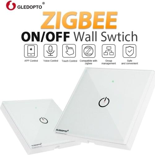 ZIGBEE Wall Switch AC100-240V Bulb Switch Zigbee LED Remote Smart Light Control Work With Zigbee APP Gateway Smart Phone Control