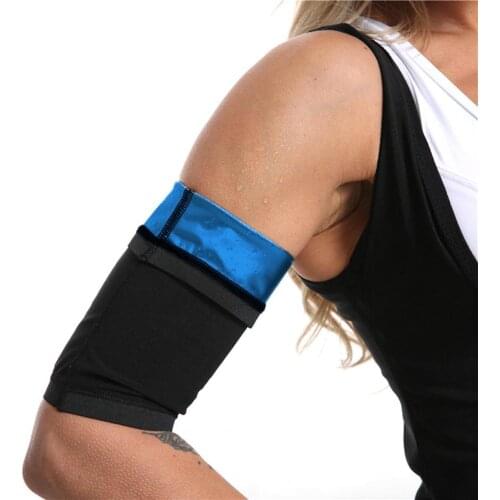 1 Pair Unisex Fashion Durable Arms Sweat Bands Breathable Soft Spandex Heat-trapping Sauna Sweat Arm Trimmers for Exercising
