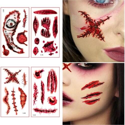 10Pcs/Set DIY 3D Car Stickers Halloween Decoration Ghost Horror Finger Foot 3D Waterproof Removable Car Accessories