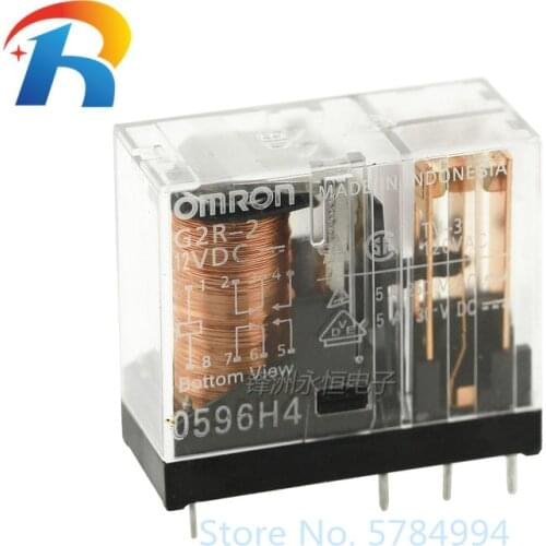 100% New origina G2R-2-12VDC DC12V Omron Relay 5A G2R-2-12V