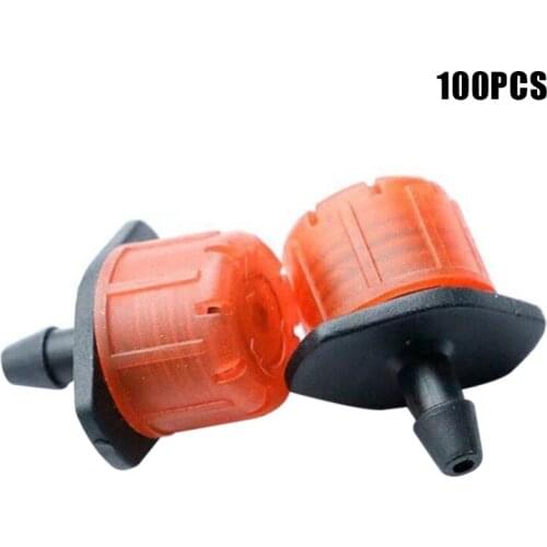 100 Pcs Adjustable Irrigation Misting Micro Flow Dripper Drip Head Garden Hose Sprinklers Watering Tool THJ99