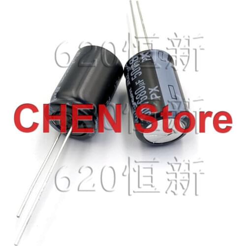 20pcs/50pcs Rubycon PX 680UF 50V 12.5X20mm electrolytic capacitor of Japan 105 degrees 50V680UF 1000-2000 hours 50PX680M