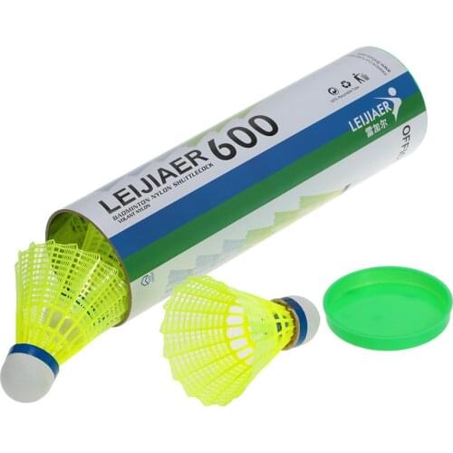 6PCS Badminton Ball Outdoor Sports Practice Training Badminton wood Feather Nylon Shuttlecocks Birdies Indoor