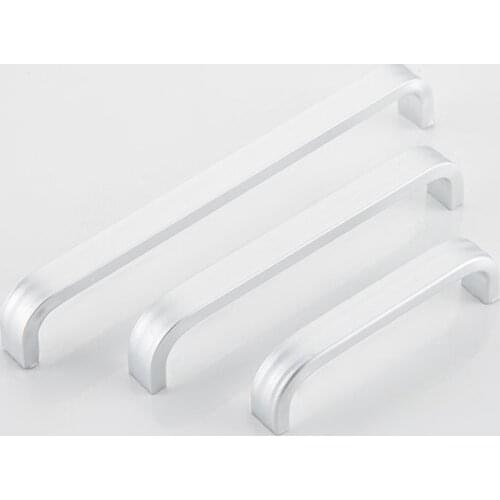 Aluminum Long Knob Cabinet Furniture Door Handles Knobs Bedroom Closet Dresser Kitchen Drawer Pulls SUB Sale