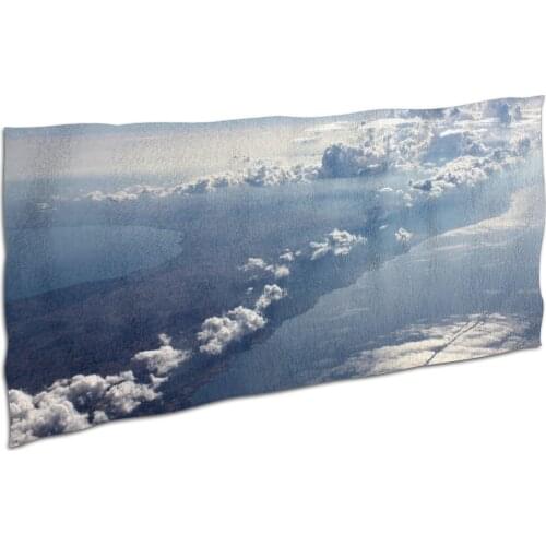 Cloud quick drying microfiber bath towel printed spa bath clothes washing clothes sports bath towel gifts on the mountain