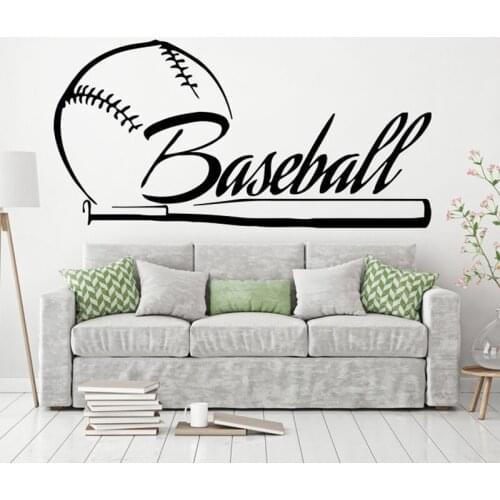 Baseball enthusiast Wall Decal removeable vinyl wall Stickers kids roomliving Room bedroom Home decor DIY decals G825