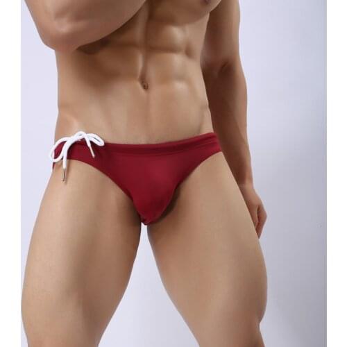 Brand Fashion Mens Underwear Holiday Swimsuit Sexy Mens Bikini Swimwear Briefs Trunks Swim Underwear Man Swimming Beach Shorts