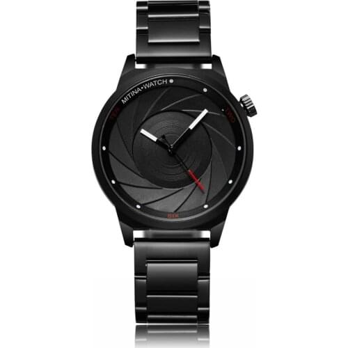 Luxury Cool Men Black Steel Watch Men Fashion Top Brand Sports Unique Design Quartz Wrist Watches Male Clock Relogio Masculino