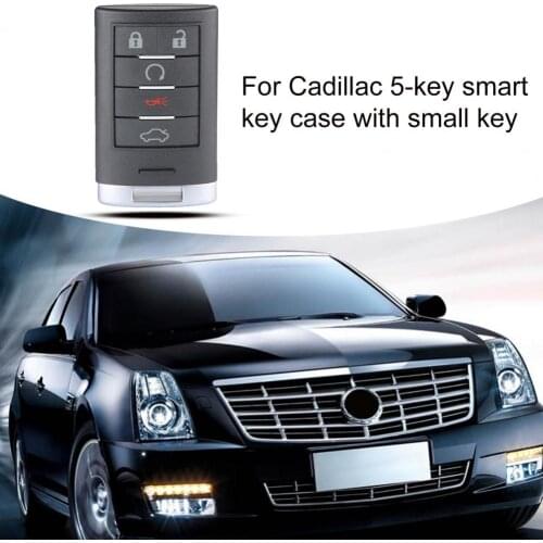 Car Key Cover 5 Buttons Easy Cleaning ABS Anti-scratch Remote Key Jacket for Cadillac SLS