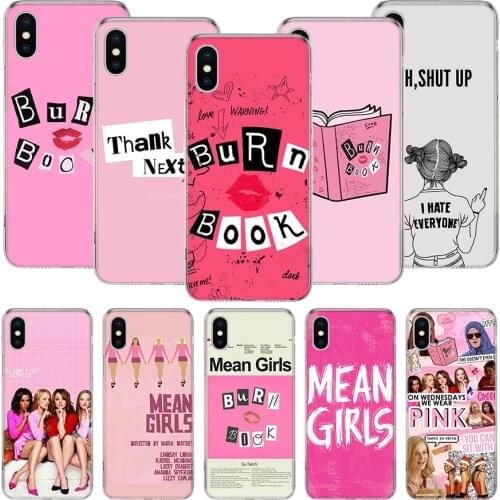 Mean Girls Burn Book Phone Case For iPhone 11 12 Pro XS XR X Max 7 8 6 6S Plus Mini + 5 SE Pattern Customized Coque Cover Capa