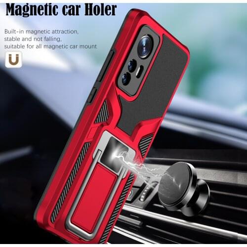 Poco M3 Case for Xiaomi Poco F3 M3 Pro X3 NFC Magnetic Car Holder stand Armor Case for Xiaomi Mi 11 Ultra Lite Pro Bumper Cover