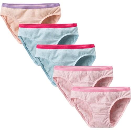 Bobora 5pcs Kids Series Baby Soft Cotton Panties Little Girls' Assorted Briefs