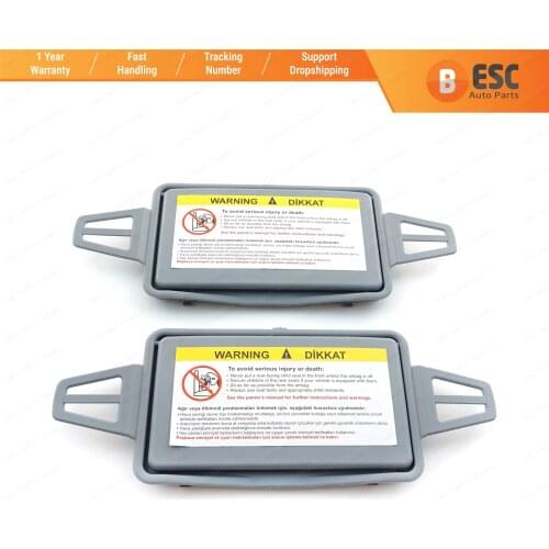 ESC EDP182 2 Pieces Sun Shade Visor Makeup Cosmetic Mirror Cover GRAY 2108102510 For Mercedes W211 Left And Right