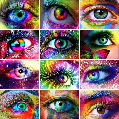Evershine Diamond Painting Eye 5D DIY Diamond Embroidery Colorful Needlework Picture Of Rhinestones Mosaic Full Layout Crafts