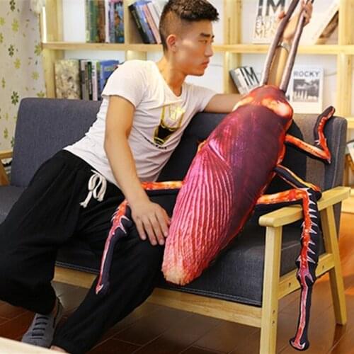 Fancytrader Simulated Pests Cockroaches Plush Toys Tricky Animals Doll 2 Sizes