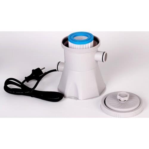 220V Above Ground Swimming Pool Filter Pump Pool Water Cleaner with Cartridge 300GPH Pump Flow Rate, EU Plug