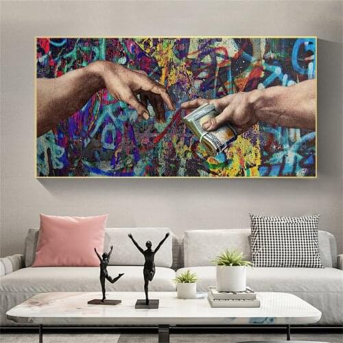 Day Trader Oil Painting Print On Canvas Nordic Graffiti Stock market Poster Wall Art Picture For Living Room Modern Home Decor