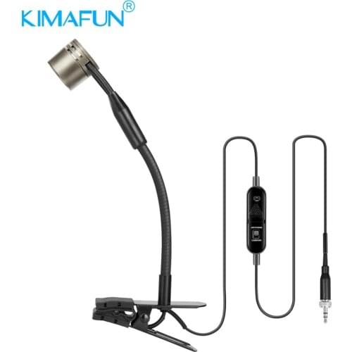 KIMAFUN Professional Condenser Saxophone microphone trumpet sax gooseneck musical instrument microphones for stage performance