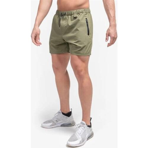 2021 Summer Men Shorts gyms Fitness Bodybuilding Men sports Shorts Zip pocket Training Shorts Jogger Quick dry men short Shorts