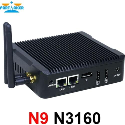 Mini pc with Intel celeron N3160 quad core 1.6GHz dual lan 2*HDMI 1*DP 6*USB X86 single board computer for office