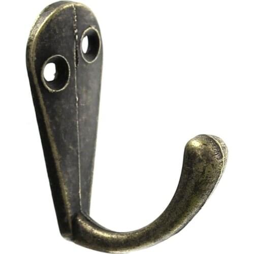 Wall Hooks,Apartments Hook Bronze Tone With 2 Holes,3.4cm x1.4cm,1000pcs