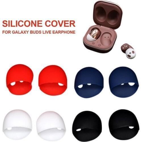 New 2pcs Soft Silicone Ear Pads Eartips for Samsung Galaxy Budds Live In-ear Headphones Earphone Earpads Ear Pads