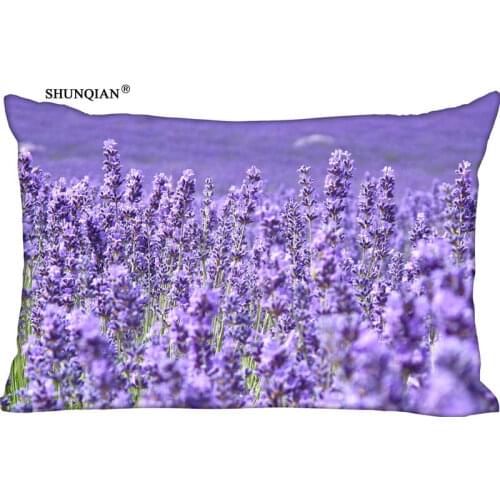 New Lavender Flower Pillow Case Custom Wedding Pillowcase Cover Cases Gift Zippered Rectangle Pillow Case