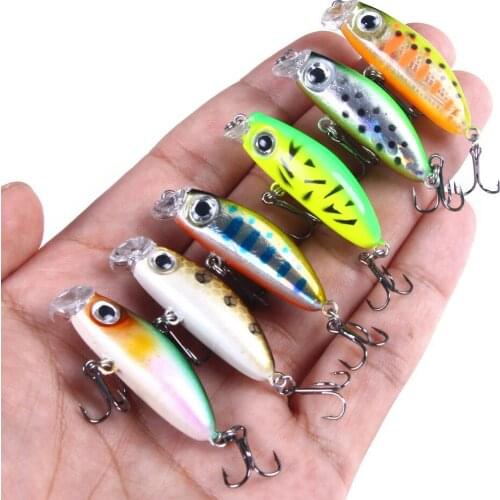 New Hot 1pcs Sinking Minnow Bait Small For Fishing Lure 42mm 3.1G Slowly Artificial Mini Hard Bait For Perch Trout Wobblers