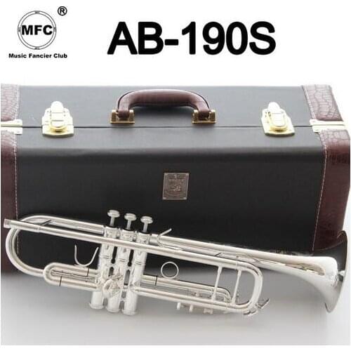 Brand New Professional Bb Trumpets Mouthpiece Accessories Case AB-190S Silver Plated