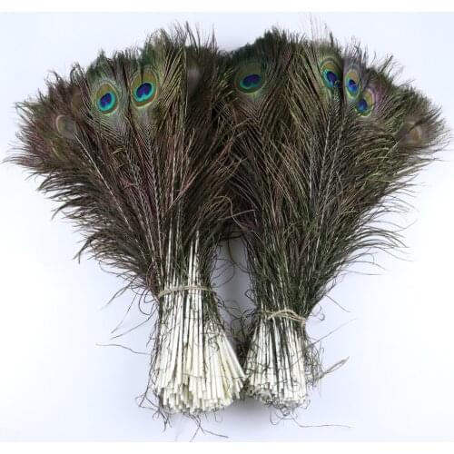 10/20pcs High Quality Peacock Feather Long 25-30cm/40-50cm Emerald color Plumes for Diy Jewelry Decoration Accessories