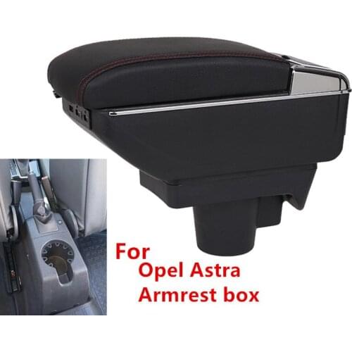 For Opel Astra Armrest box central Store content Astra armrest box with cup holder ashtray with USB interface 2011
