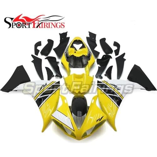 Complete Fairings For Yamaha YZF R1 09 10 11 YZF-R1 2009 2010 2011 Injection ABS Plastic Motorcycle Fairing Kit Yellow White New