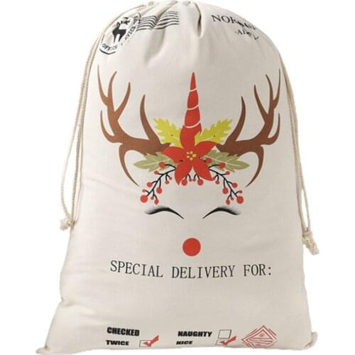 Festival Supplies Candy Sacks 1pcs Souvenir Bag Canvas Bags Reusable Christmas Decor Pure Cotton Durable
