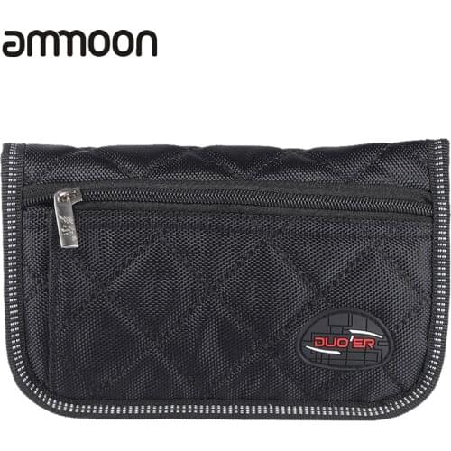 Durable Trombone Euphonium Trumpet Mouthpiece Pouch Bag with 4 Soft Compartments Black Woodwind Instrument Parts & Accessories