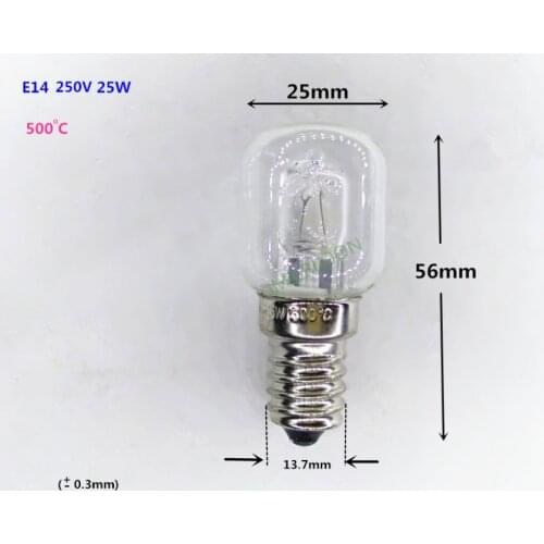 Professional Oven Bulb E14 220V~250V Suitable for High Temperature Lamps E14 high temperature lighting bulb E14 Steamer bulb