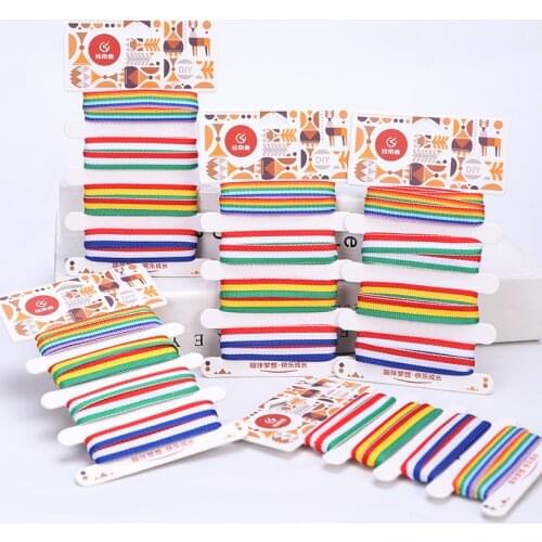 1M*4/Pcs 1CM Colorful No-Elasticity Cords Fabric Handmade Craft Sewing Accessories Clothes Bags Garments Supplies