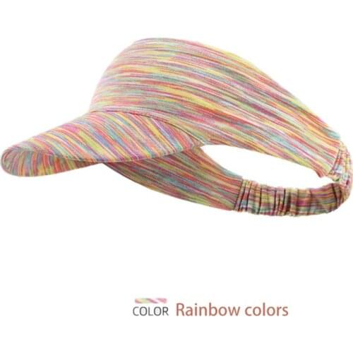 Summer Men Women Running Hat Outdoor Sunscreen Empty Top Fishing Hats Training Sweat-Absorbent Unisex Sports Visor Hat