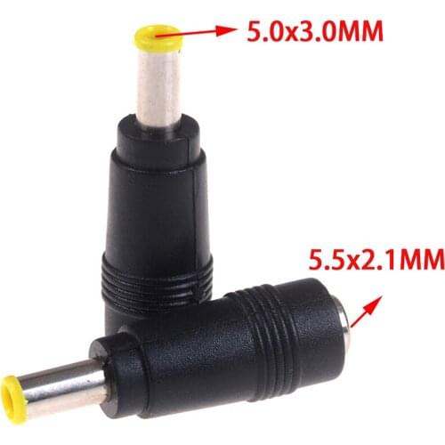 DC 5.0x3.0mm Male To 5.5x2.1mm Female Dc Power Adapter Plug For Laptop