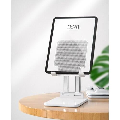 Foldable Adjustable Tablet Stand, [2021 Updated] Compact Desktop Stand Holder Cradle Dock Compatible with Phones iPads Tablets