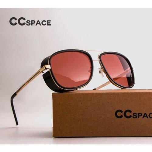 SU079-5643 Male Steampunk Sunglasses Tony Stark Iron Man Matsuda Sunglasses Retro Vintage Eyewear Steampunk Sun Glasses UV400