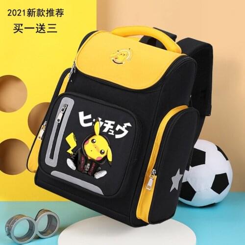 TOMY Pokemon Peripheral Schoolbag Elementary School Men and Women Grade 1-6 Ultra-light Burden Relief Backpack for Children