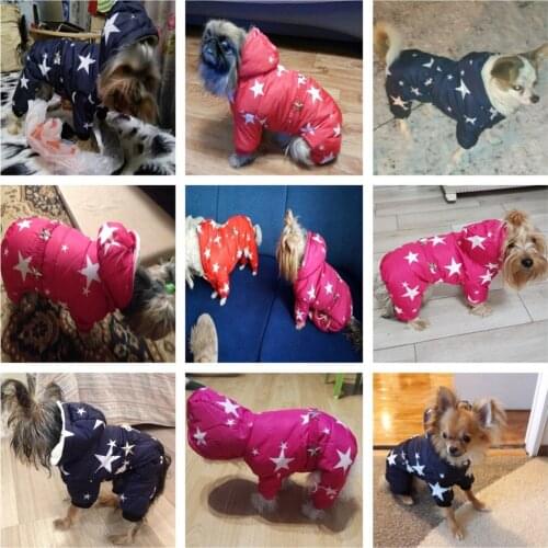 Waterproof Dog Coat Winter Puppy Clothes Stars Pattern Small Dog Jacket Chihuahua Yorkie Clothing petshop ropa para perro S-XXL