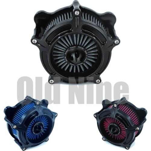 Black Spike Air Cleaner Intake Filter RSD For Harley Sportster XL 883 Dyna V-Rod Softail Fat Boy Touring Ultra FLHR FLHX FLSTNSE